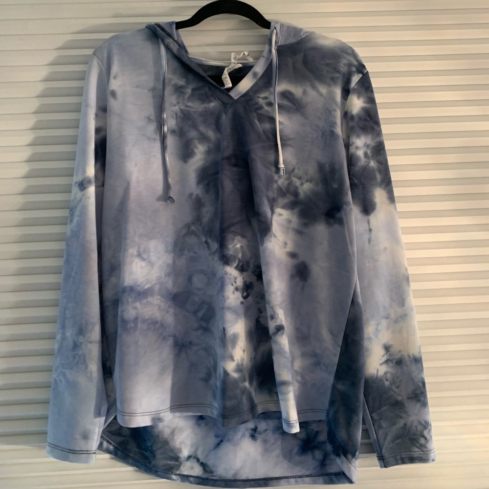 Blue tie-dye sweatshirt